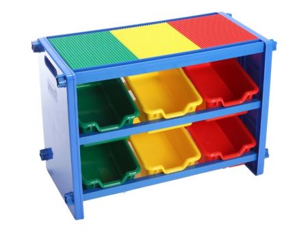 Organizador de Brincadeiras com Blocos e Armazenamento com 6 Caixas - Item #1000 Melhor Solução para Armazenamento de Brinquedos e Brincadeiras com Blocos