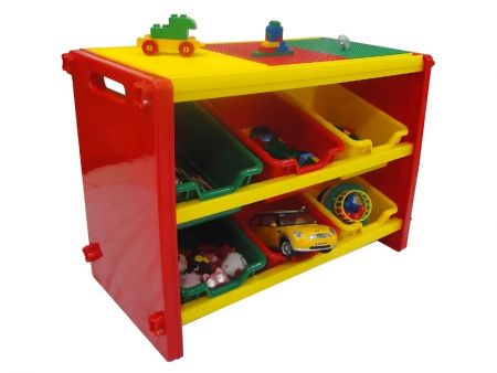 Portable Block Play & Storage Organizer With 6 Bins