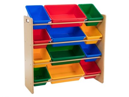 Organizador de Armazenamento de Prateleira MDF com 12 Caixas - Item #5608 Organizador de Armazenamento de Prateleira MDF: Melhor Solução para Armazenamento