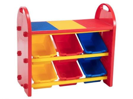 6-Bin Building Block Activity Table: Play & Storage Organizer