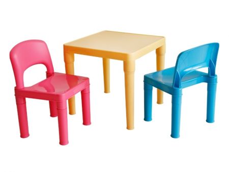 Ensemble de table et de chaises en plastique pour enfants, petite taille - Article #8101 Meilleure solution de jeu et d'apprentissage pour les petits espaces