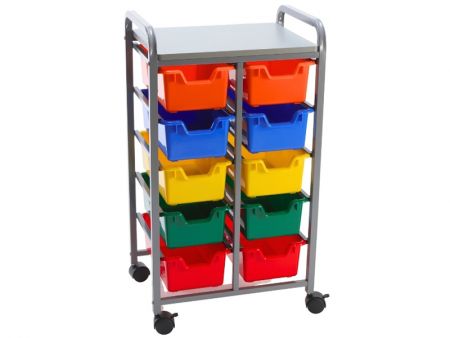 10 Bins Mobile Organizer Cart - Item #1002 Best Solution for Mobile Organizer Cart