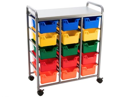 15 Bins Mobile Organizer Cart - Item #1003 Best Solution For Mobile Organizer Cart