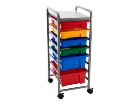 6 Trays Mobile Storage Organizer Cart - Item #8318 Best Solution For Mobile Storage