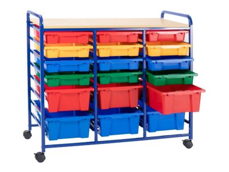 Organisateur de stockage mobile avec 18 plateaux - Article #8338 Meilleure solution pour organiser le stockage mobile