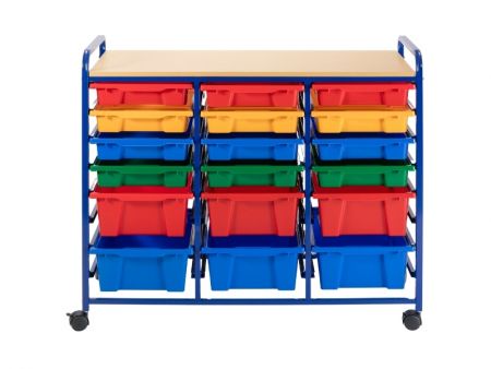 Mobile Storage Organizer with 18 Trays