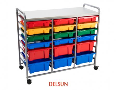 Photo No. 700: School Furniture, Rolling Storage Cart, Delsun