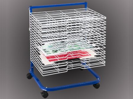 20 Layers Mobile Drying Rack for Artworks - Item #7720G Best Solution For Mobile Drying Rack